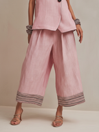 Elodie | Linen-Blend Vest & Culotte Set for Women