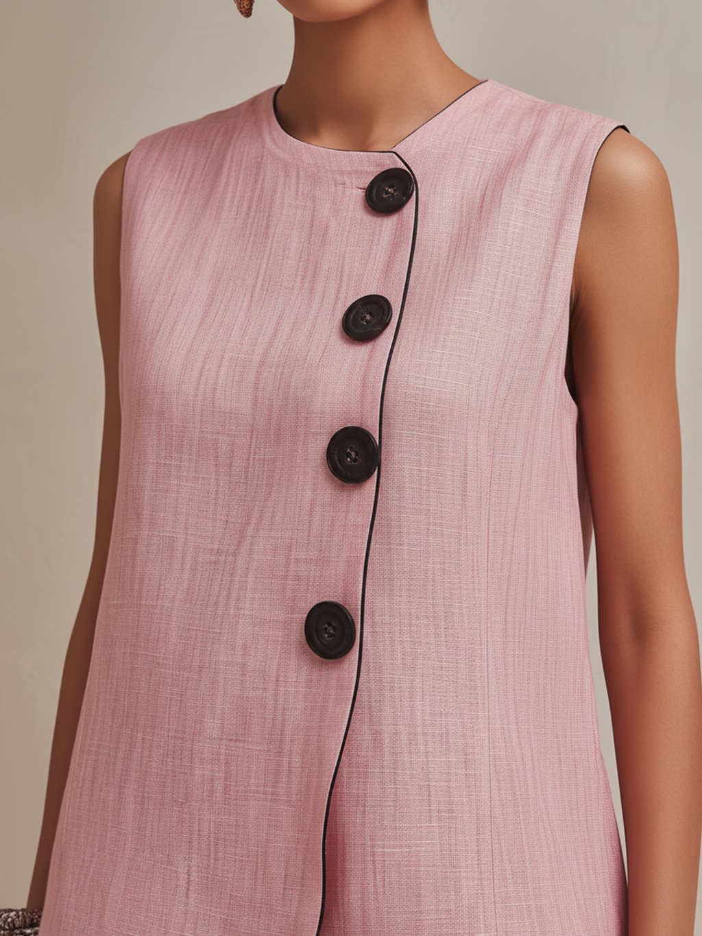 Elodie | Linen-Blend Vest & Culotte Set for Women